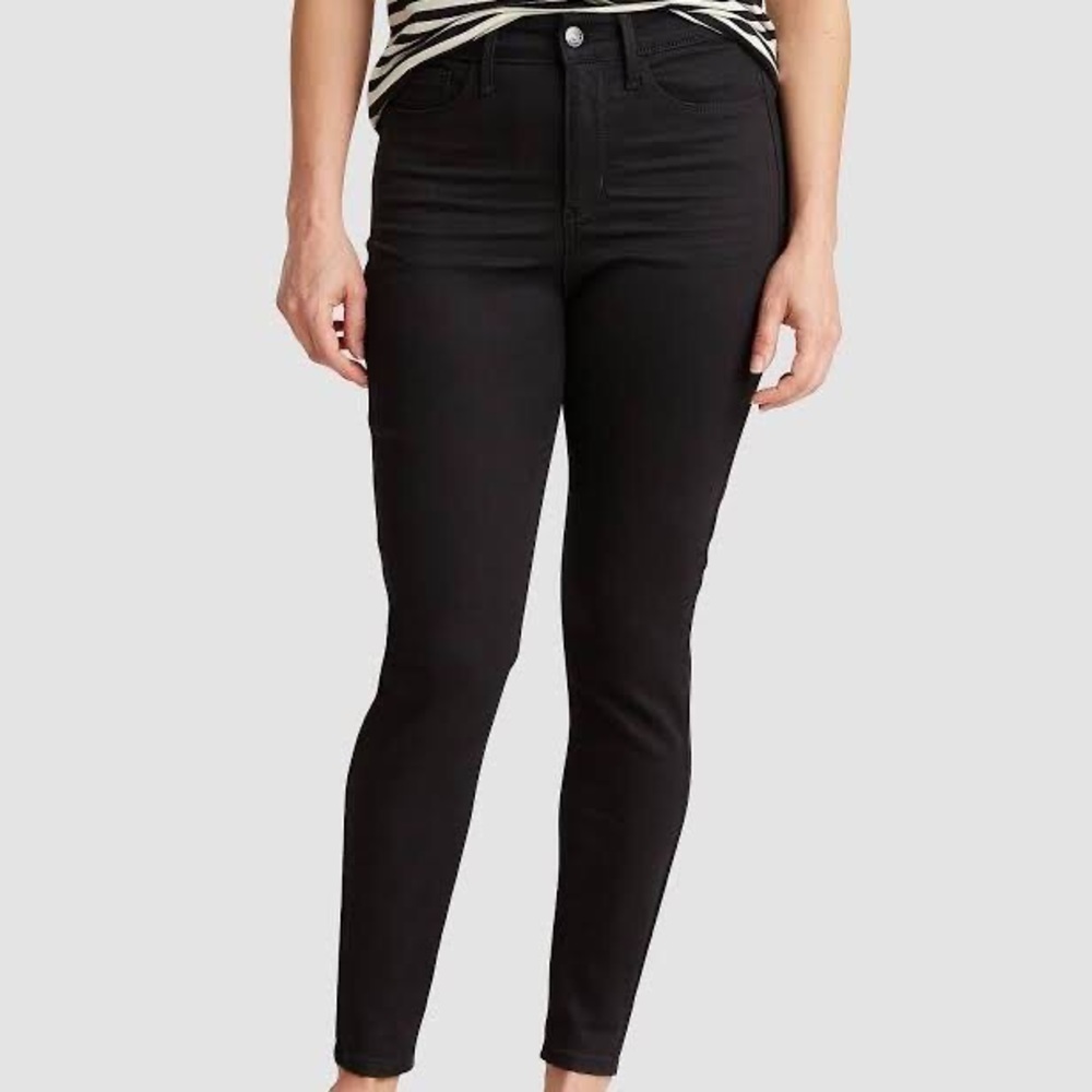 High rise skinny black jeans
